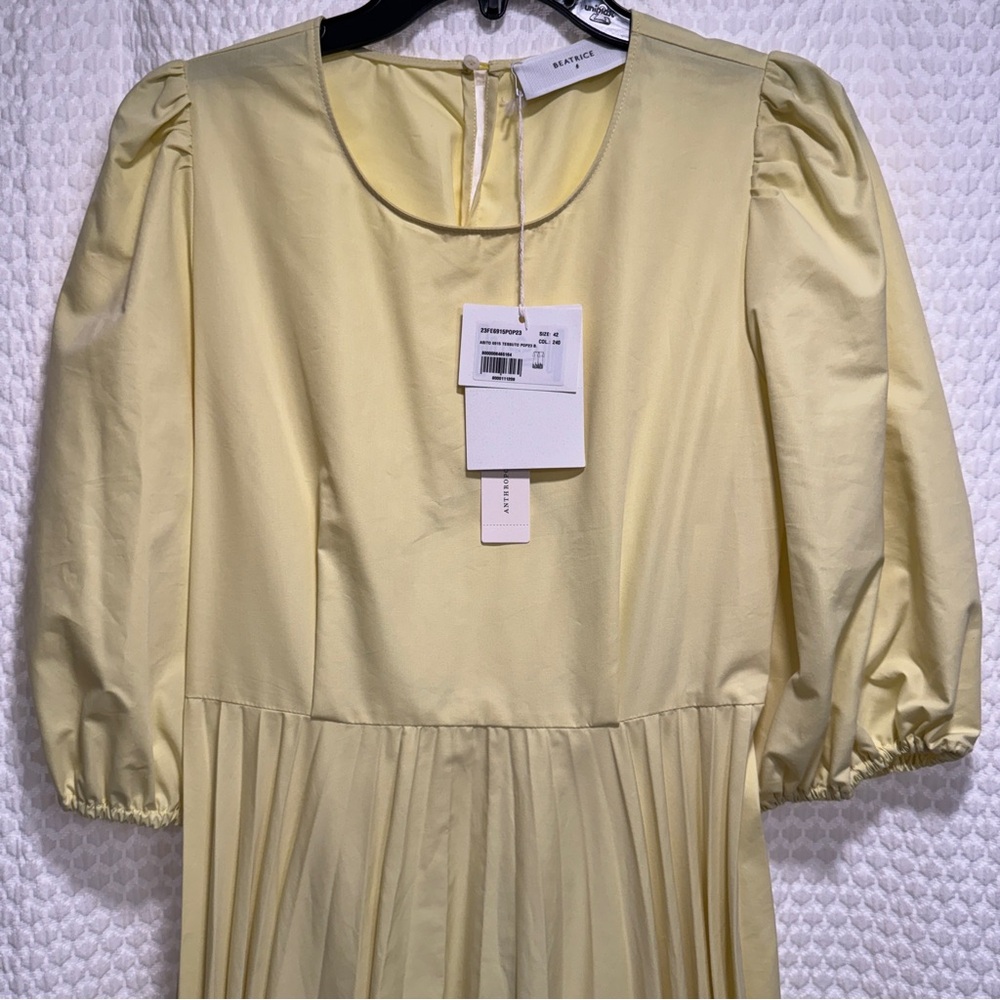 Beatrice B Pleated Yellow Dress - Picture 7 of 15